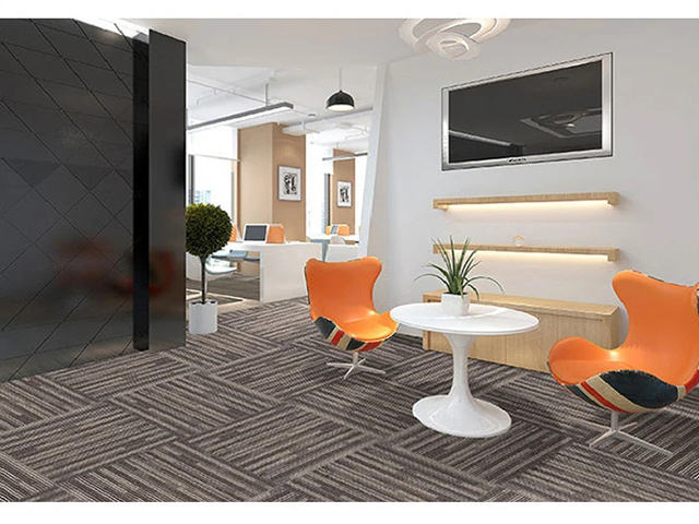 50*50cm Nylon Commercial Living Room Floor Mat Fireproof Square PVC Carpet Tiles